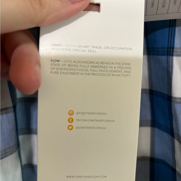 NWT Craft + Flow Long Sleeve Roll-Up Button-Down Shirt Plaid Size XL MSRP $65 - Picture 4 of 16